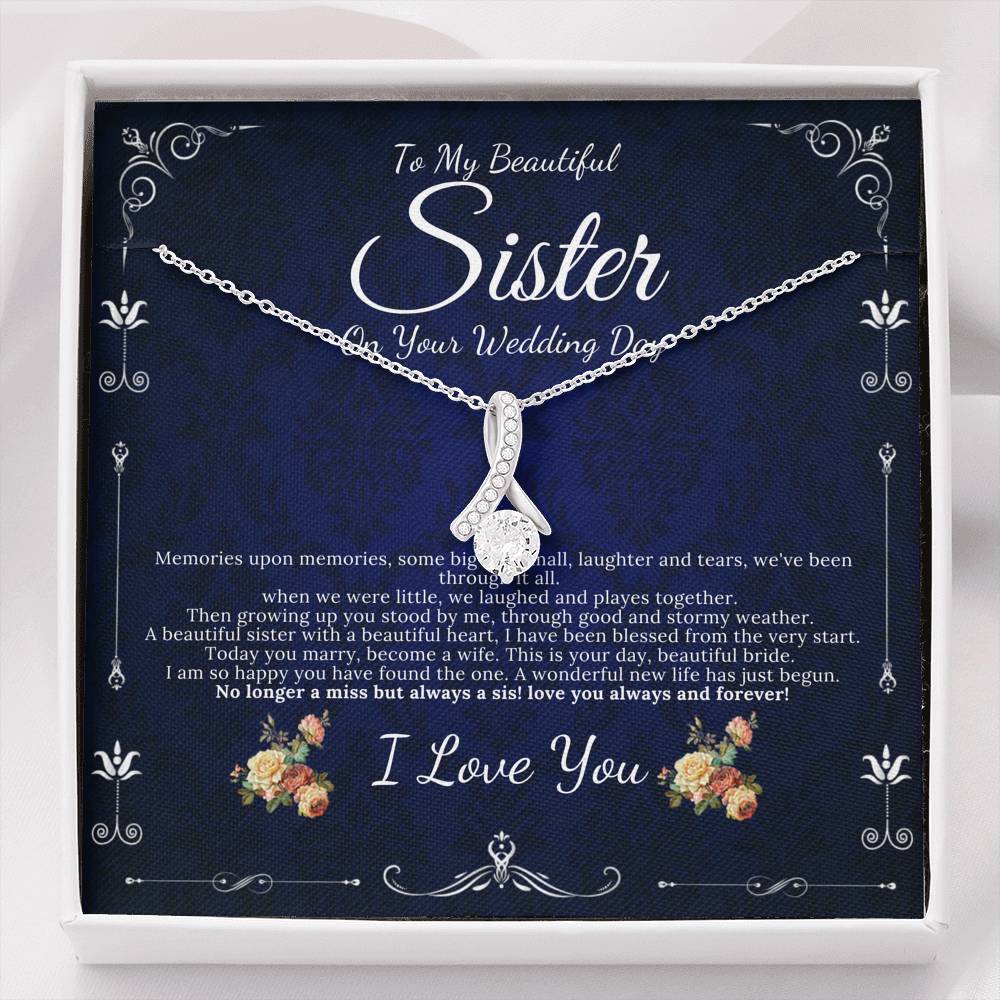 Alluring Beauty, Sister Wedding Day Gift, To Bride From Sister, Sister To Bride Gift Bride Jewelry Gift From Sister, Sister Wedding #0090