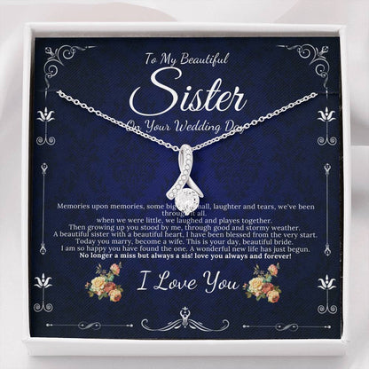 Alluring Beauty, Sister Wedding Day Gift, To Bride From Sister, Sister To Bride Gift Bride Jewelry Gift From Sister, Sister Wedding #0090