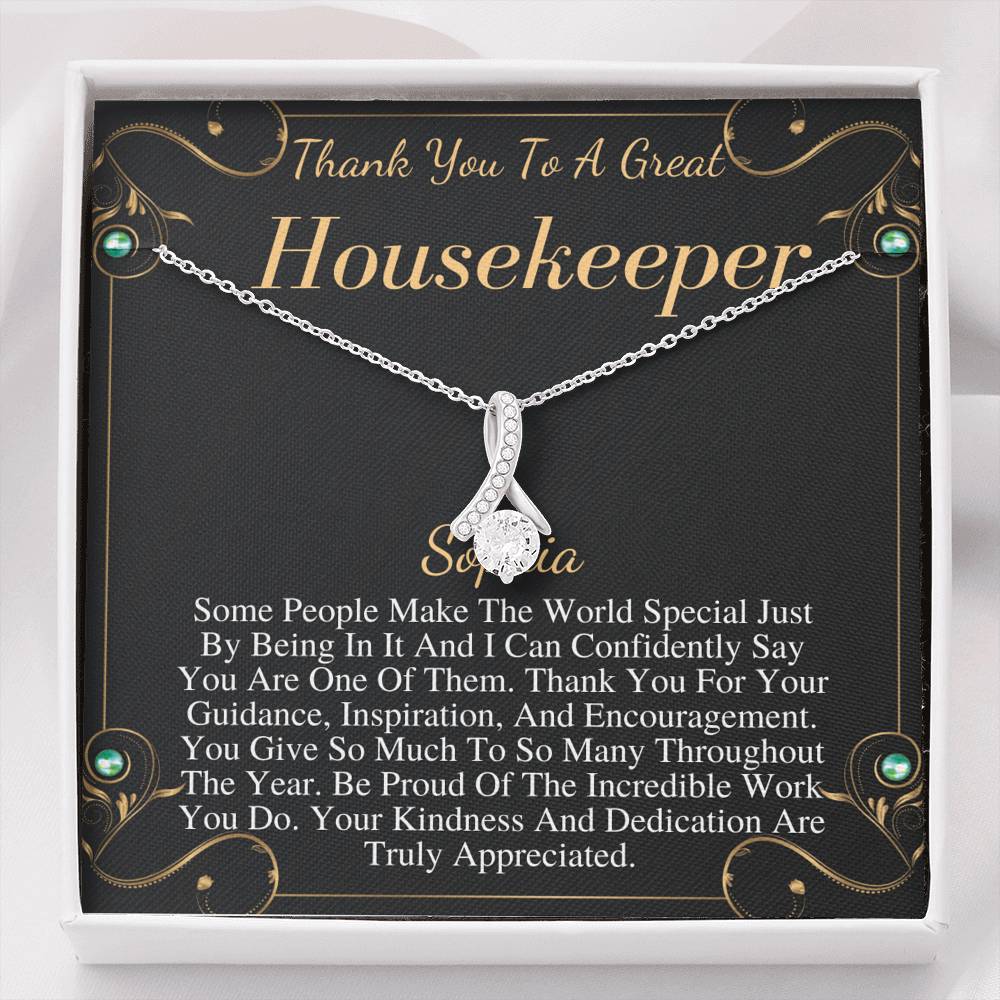Housekeeper Gift, Housekeeper Necklace, Housekeeper Jewelry, Housekeeper Thank You,Housekeeper Appreciation,Housekeeper Christmas Gift #0748