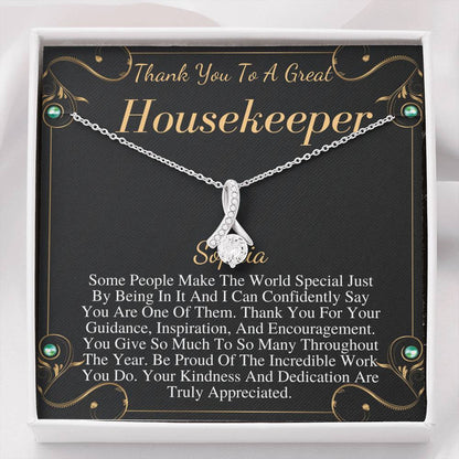 Housekeeper Gift, Housekeeper Necklace, Housekeeper Jewelry, Housekeeper Thank You,Housekeeper Appreciation,Housekeeper Christmas Gift #0748