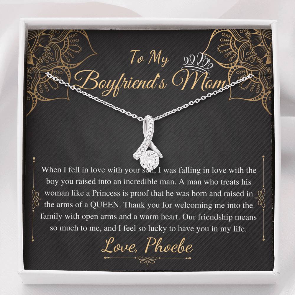 Gifts for Boyfriends Mom, Boyfriends Mom Birthday Gift, Boyfriends Mom Neckalce, Mothers Day Gift for Boyfriends Mom, Alluring Beauty #0421 phoebe
