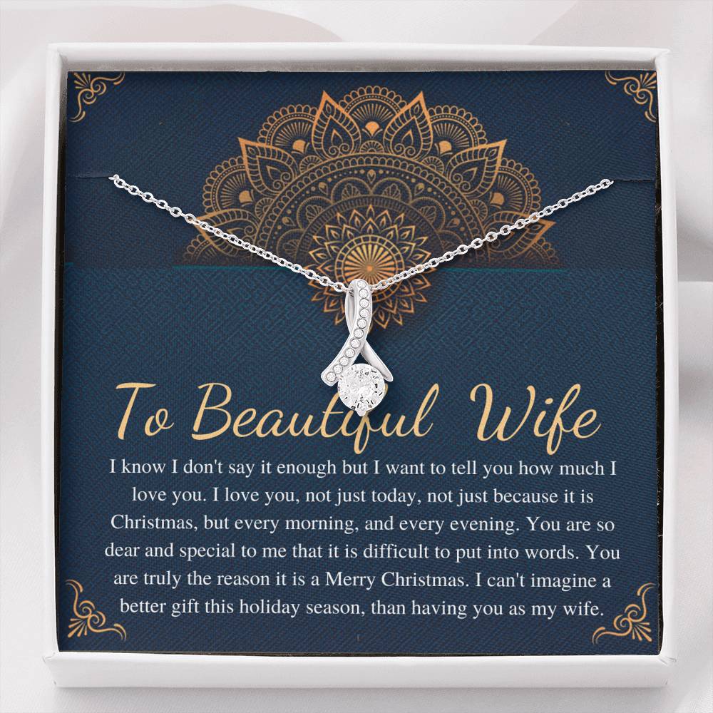 Christmas Gift For Wife From husband, Christmas necklace For Wife, Thanks Giving Gift, Wife Gift From Husband, Wife Christmas Gift #0819