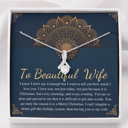 Christmas Gift For Wife From husband, Christmas necklace For Wife, Thanks Giving Gift, Wife Gift From Husband, Wife Christmas Gift #0819