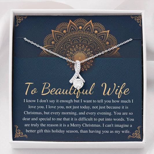 Christmas Gift For Wife From husband, Christmas necklace For Wife, Thanks Giving Gift, Wife Gift From Husband, Wife Christmas Gift #0819