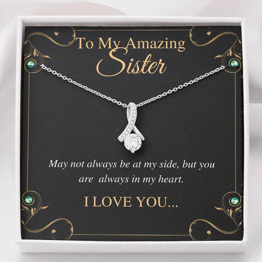 Amazing Sister Necklace, Gift For Sister Birthday, Expecting Mom, Best Friend, Graduation Gift, bridal Shower, Christmas Gift Alluring #0551