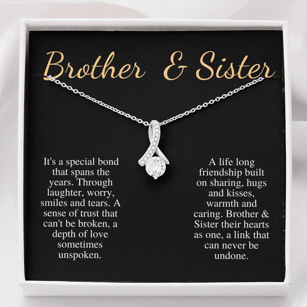 Brother And Sister Necklace, Birthday Gift For Sister, Gift From Brother,Brother And Sister Gift,Sister Christmas Gift Alluring Beauty #0538