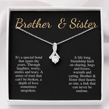 Brother And Sister Necklace, Birthday Gift For Sister, Gift From Brother,Brother And Sister Gift,Sister Christmas Gift Alluring Beauty #0538