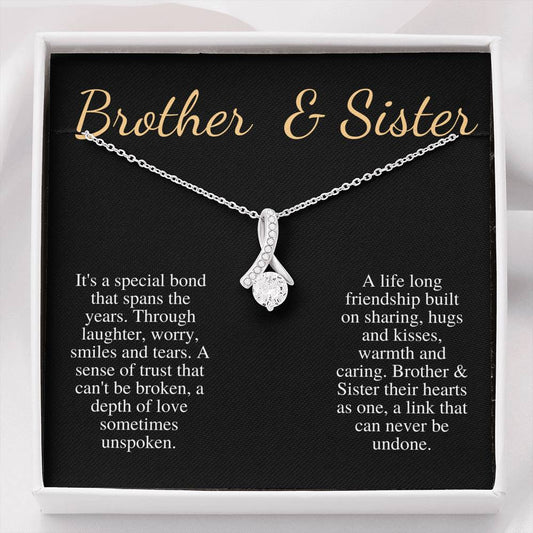Brother And Sister Necklace, Birthday Gift For Sister, Gift From Brother,Brother And Sister Gift,Sister Christmas Gift Alluring Beauty #0538