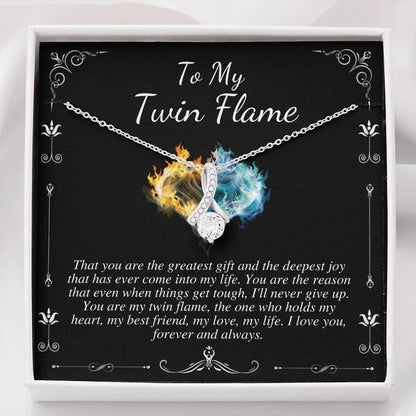 Twin Flame Necklace Gift, Necklace Gift to Girlfriend, Soulmate Gift, Girlfriend Twin Flame Jewelry, best Friend Gift, Wife Necklace #0614