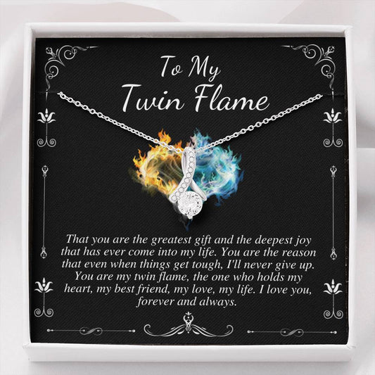 Twin Flame Necklace Gift, Necklace Gift to Girlfriend, Soulmate Gift, Girlfriend Twin Flame Jewelry, best Friend Gift, Wife Necklace #0614