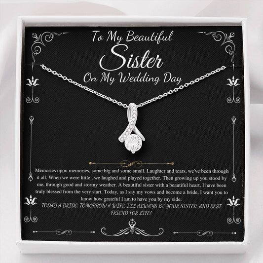 To My Sister on My Wedding Day, Thank You Letter To My Sister, Sister Of The Bride Gift, Sister to Sister Gift, Alluring beauty #0252