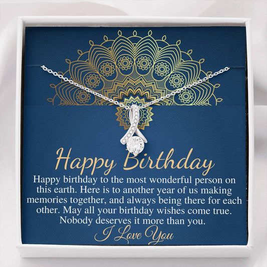Birthday Gift Necklace: Happy Birthday, Birthday Gift, Gift for Her, Best Friend Gift, Sister Birthday, Mom Birthday, Alluring Beauty #0634