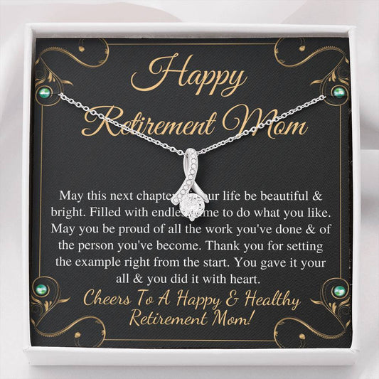 Mom Retirement Gift, Retirement Gift For Mom, Happy Retirement Gift Best Retirement Gift For Mom Alluring Necklace For Leaving Job Mother