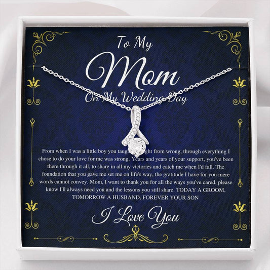 Alluring Beauty,Mother of the Groom Gift from Son to Mom,Wedding Gift for Mom,Necklace from Groom to Mom,Mom Wedding Gift from Groom #0176