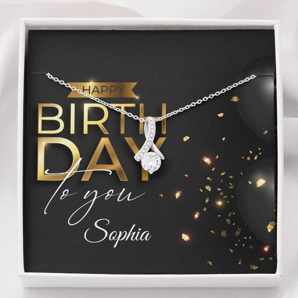Birthday Gift Necklace: Happy Birthday, Birthday Gift, Gift for Her, Best Friend Gift, Sister Birthday, BFF Birthday, Alluring Beauty #0639