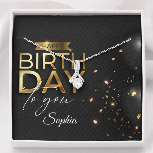 Birthday Gift Necklace: Happy Birthday, Birthday Gift, Gift for Her, Best Friend Gift, Sister Birthday, BFF Birthday, Alluring Beauty #0639
