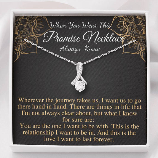 Promise Necklace for Girlfriend from Boyfriend, Anniversary Gift, Gift for Girlfriend, Girlfriend Birthday Gift , Girlfriend Christmas #0603