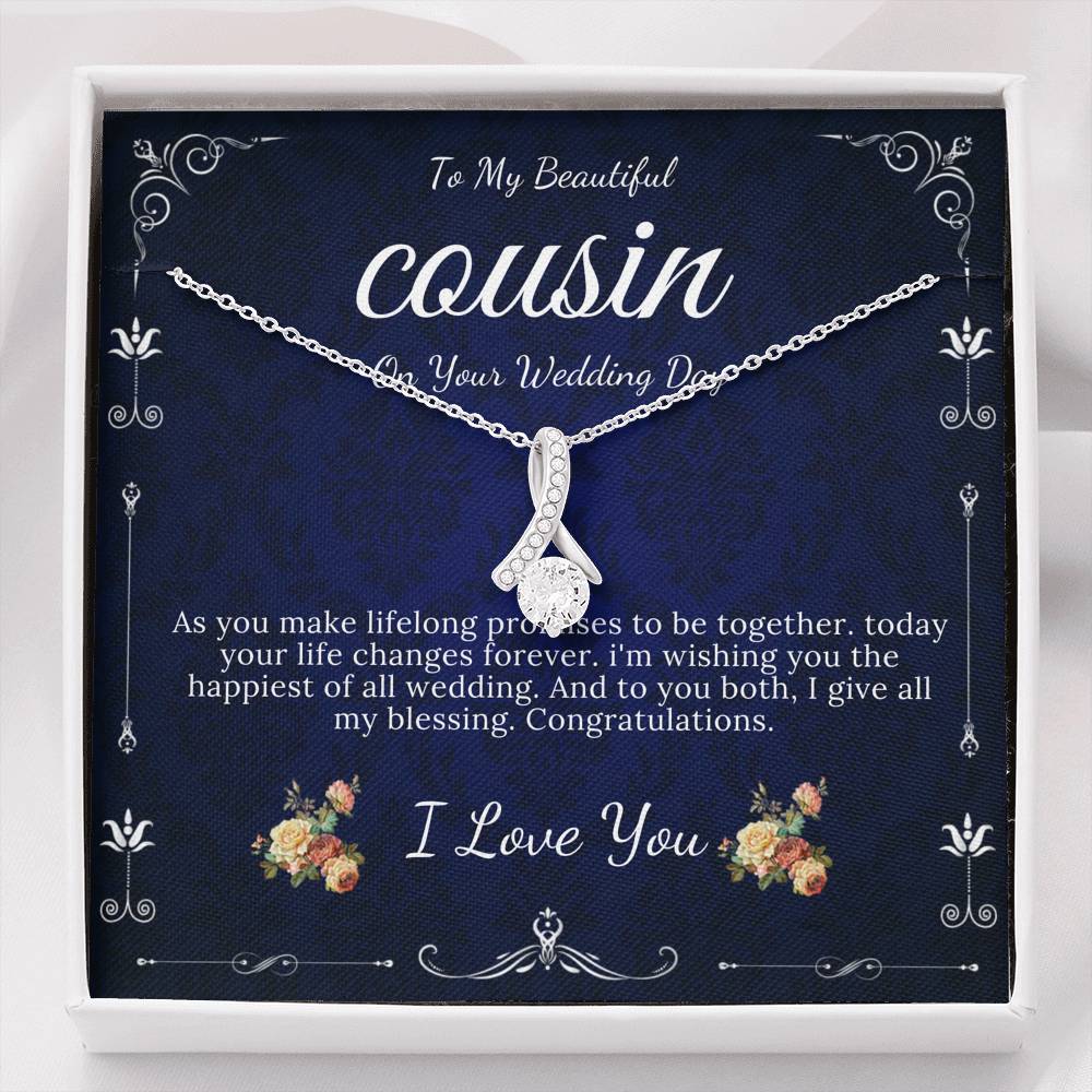 Alluring Beauty,Gift For Cousin Wedding Day Bride Gift From Cousin Necklace Bride necklace Gift For Cousin Wedding Gift For My Cousin #0108