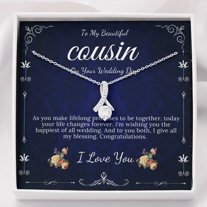 Alluring Beauty,Gift For Cousin Wedding Day Bride Gift From Cousin Necklace Bride necklace Gift For Cousin Wedding Gift For My Cousin #0108