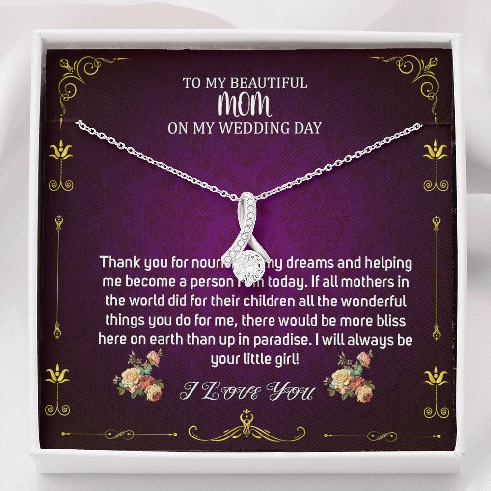 Alluring Beauty Necklace, To Mom On My Wedding Day, Mother Of The Bride Necklace From Bride, Mother Of The Bride Gift From Daughter #0028