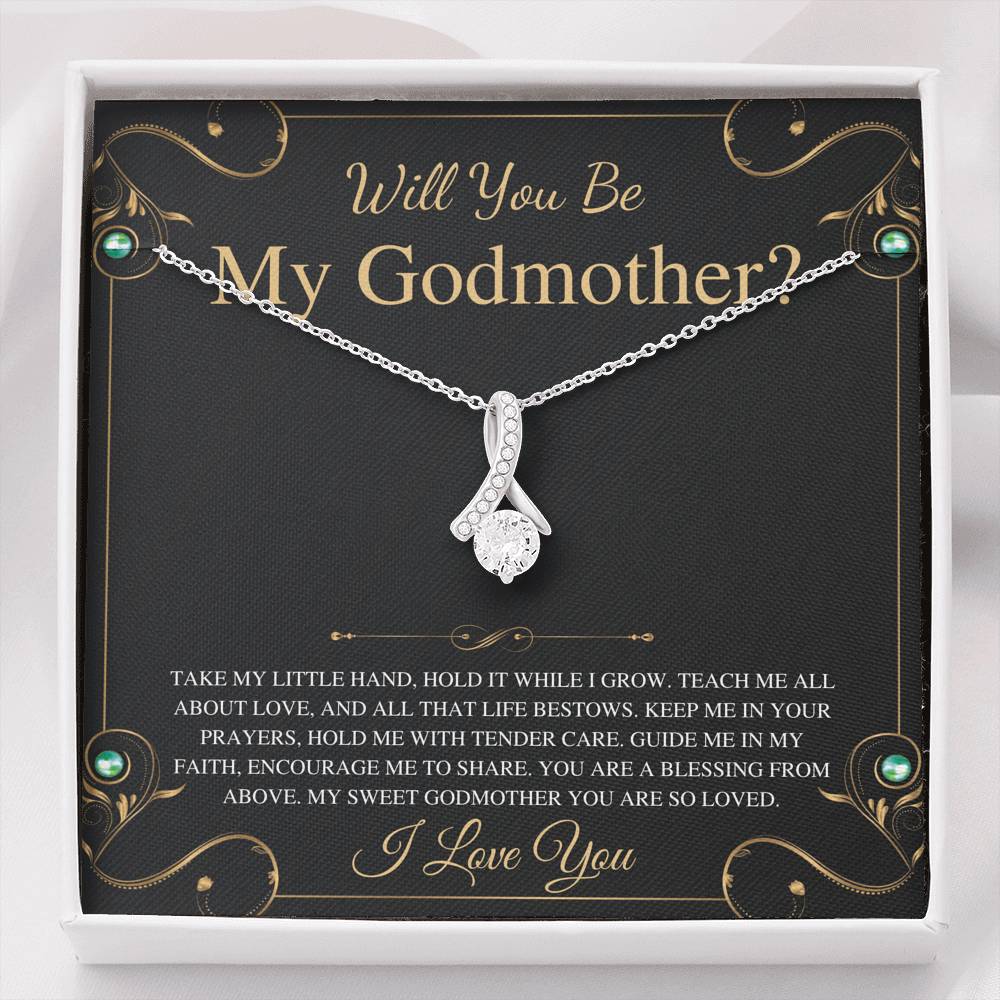Will You Be My Godmother Gift, Godmother Proposal From Godson Child, Godmother Necklace, Fairy Godmother Gift Card,  Alluring Beauty