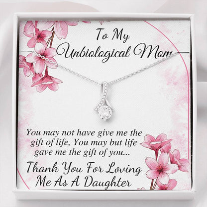 Unbiological Mom Necklace, Bonus Mom Gift, Bonus Mom Necklace, Stepmom Gift from Bride, Step Mom Gift, Stepmom Birthday,Christmas Gift #0461