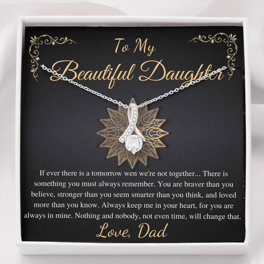 Father and Daughter Necklace, Daughter Gift, Mother's Day Gift, Jewelry for Daughter, Gift from Dad, Birthday Gift, Alluring Beauty #0498