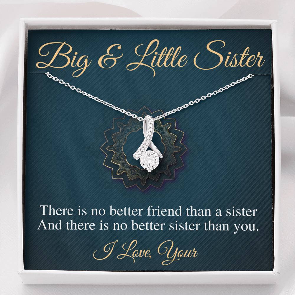 Big Sister & Little Sister Necklace Big Sis Lil Sis Gift for Sister Gifts Sister Jewelry Sister Birthday Necklace, Christmas Gift #0566