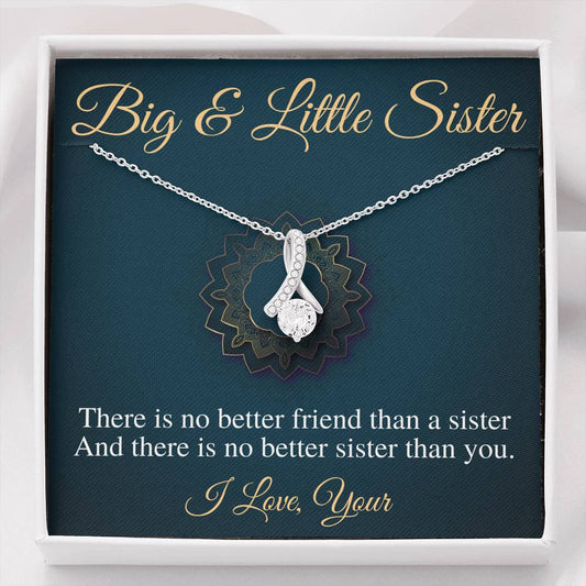 Big Sister & Little Sister Necklace Big Sis Lil Sis Gift for Sister Gifts Sister Jewelry Sister Birthday Necklace, Christmas Gift #0566