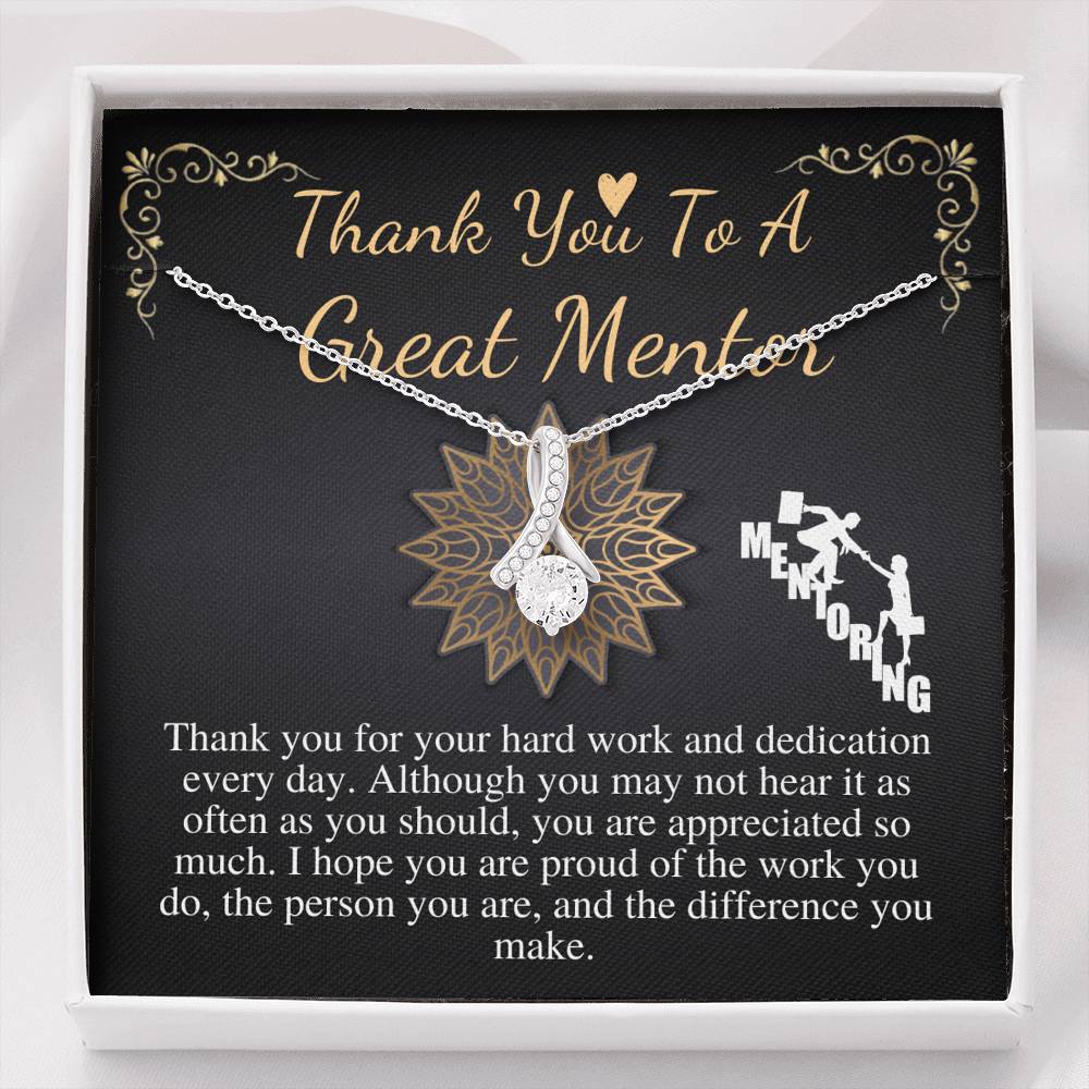 Mentor Gift | Gift for Mentor Necklace | Thank You To Mentor Appreciation Gift | Mentor Birthday Gift, Teacher, Mentor Christmas Gift #0696