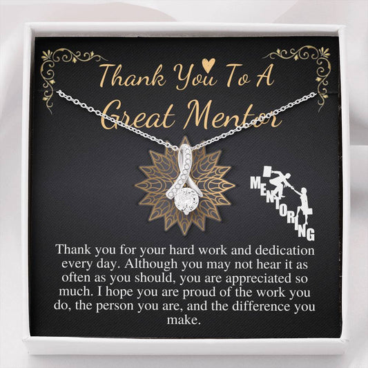 Mentor Gift | Gift for Mentor Necklace | Thank You To Mentor Appreciation Gift | Mentor Birthday Gift, Teacher, Mentor Christmas Gift #0696