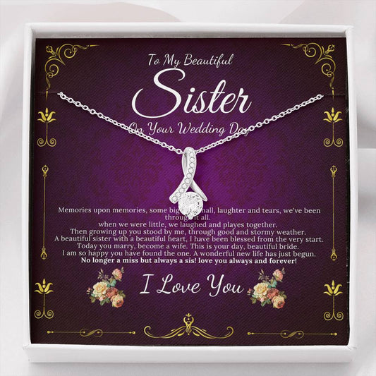 Alluring Beauty, Sister Wedding Gift from Sister Wedding Day Gift for Bride from Sister, Rehearsal Dinner Gift from Brother to Sister #0086