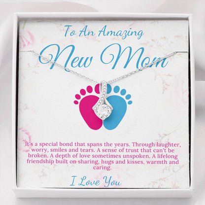 New Mom, First Time Mom Gift, New Mom Gift Jewelry, Gift for New Mom Necklace, New Mommy Gift For Baby Shower, Love Knot #0202