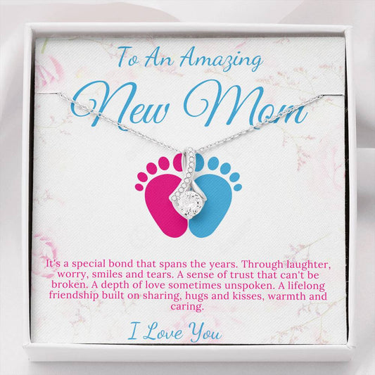 New Mom, First Time Mom Gift, New Mom Gift Jewelry, Gift for New Mom Necklace, New Mommy Gift For Baby Shower, Love Knot #0202