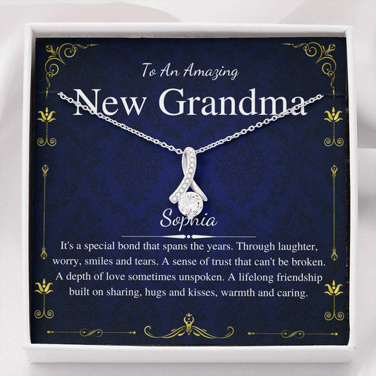 First Time Grandma Gift From Daughter, Pregnancy Reveal Gift For Soon To Be Grandma Necklace, New Grandmother Gift, Alluring Beauty #0190