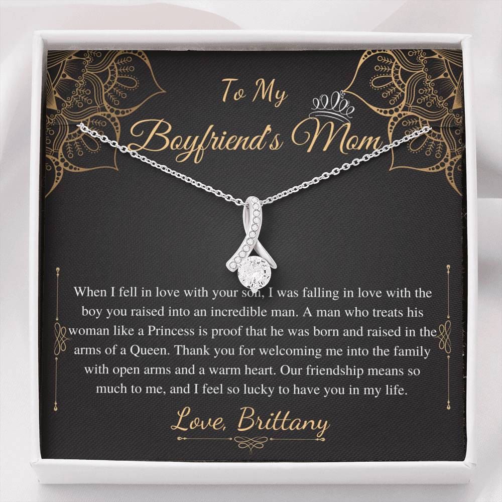Gifts for Boyfriends Mom, Boyfriends Mom Birthday Gift, Boyfriends Mom Neckalce, Mothers Day Gift for Boyfriends Mom, Alluring Beauty #0421 brittany
