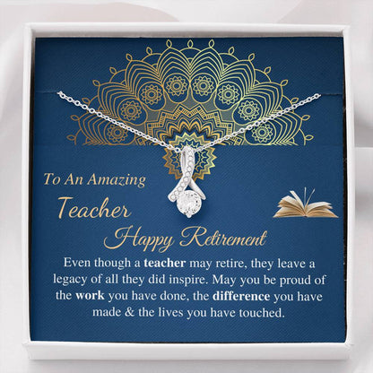 Teacher Retirement Gift, Retirement Gift for Teacher, Teacher Retirement Necklace