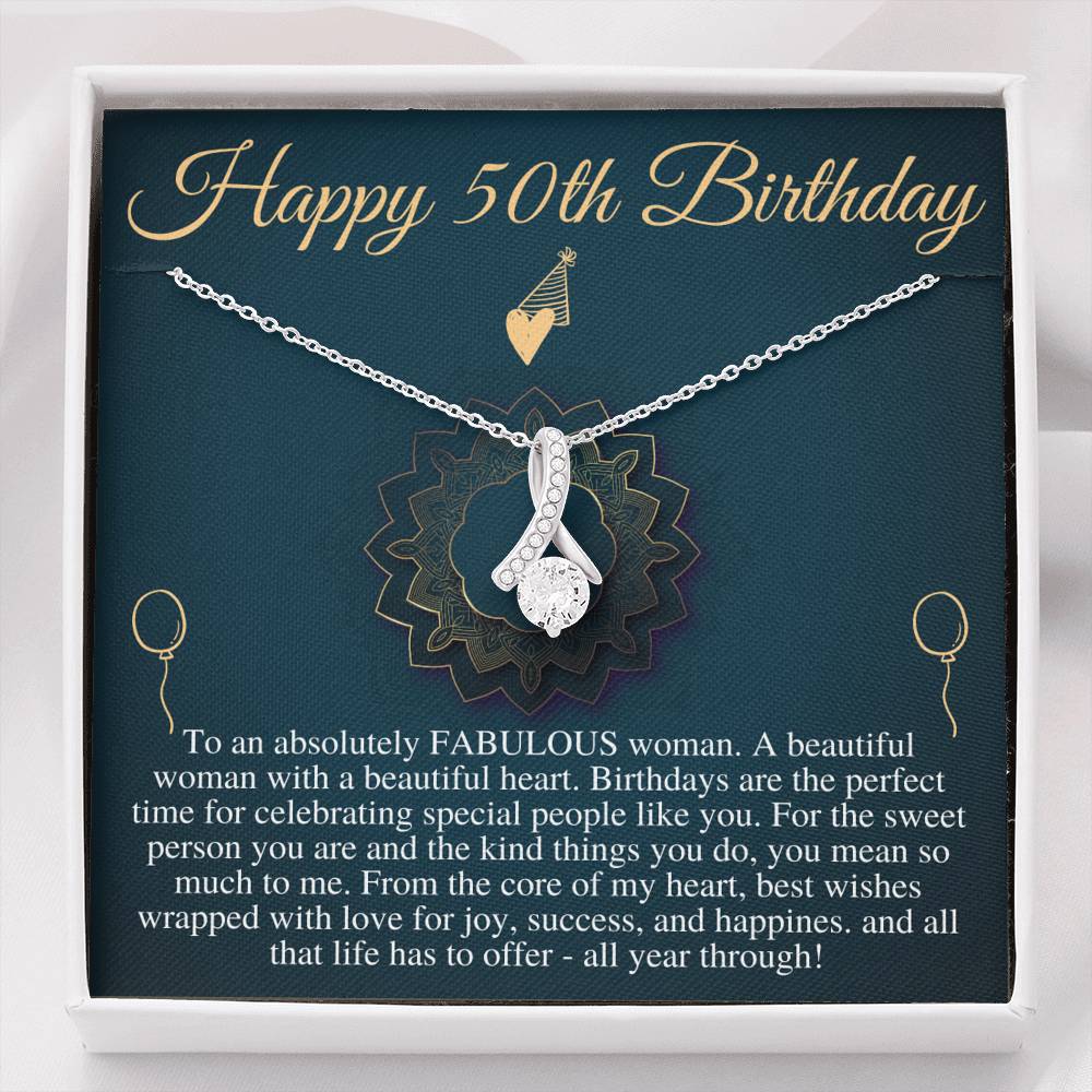 50th Birthday Gift for Women, 50th Birthday Gift for her,50th Birthday Gift for Mother,50th Birthday Gift Idea,Fifty Birthday Necklace #0678