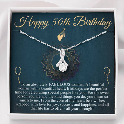 50th Birthday Gift for Women, 50th Birthday Gift for her,50th Birthday Gift for Mother,50th Birthday Gift Idea,Fifty Birthday Necklace #0678