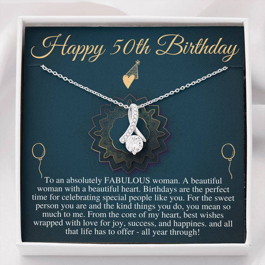 50th Birthday Gift for Women, 50th Birthday Gift for her,50th Birthday Gift for Mother,50th Birthday Gift Idea,Fifty Birthday Necklace #0678