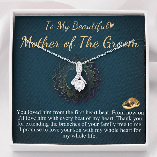 Mother of Groom gift from Bride,Thank you for raising the man of my dreams, Mother in Law necklace gift, Poem card, Alluring Beauty #0133