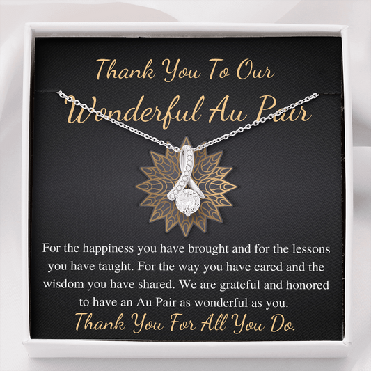 Au Pair Gift, Thank You Gift for Au Pair, Child Care Gift, Au Pair Appreciation, Au Pair Jewelry, AU Pair Christmas Gift Necklace #0883