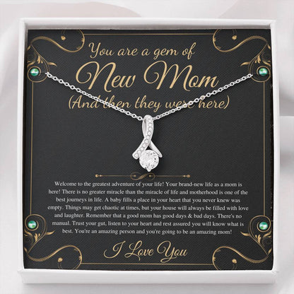 New Mom Gift Jewelry, First Time Mom Gift for first Mother's day Gift for New Mom Necklace Birthstone, New mommy Gift 0233