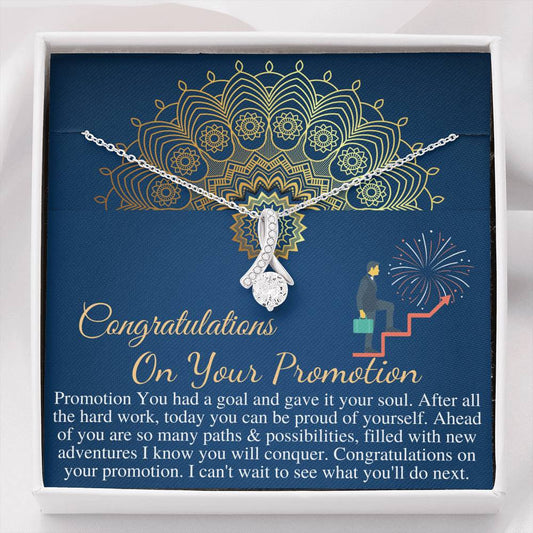 Job promotion Gift for Women, Congratulations Gift Promotion, Boss Promotion Card, Gift for Promotion Necklace, Alluring beauty #0719