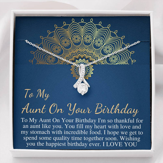 Aunt Birthday Gift, Aunt Birthday Necklace, Aunt Necklace or Bracelet, Happy Birthday Aunt, Message Card Quote, Birthday Jewelry Gift #0711