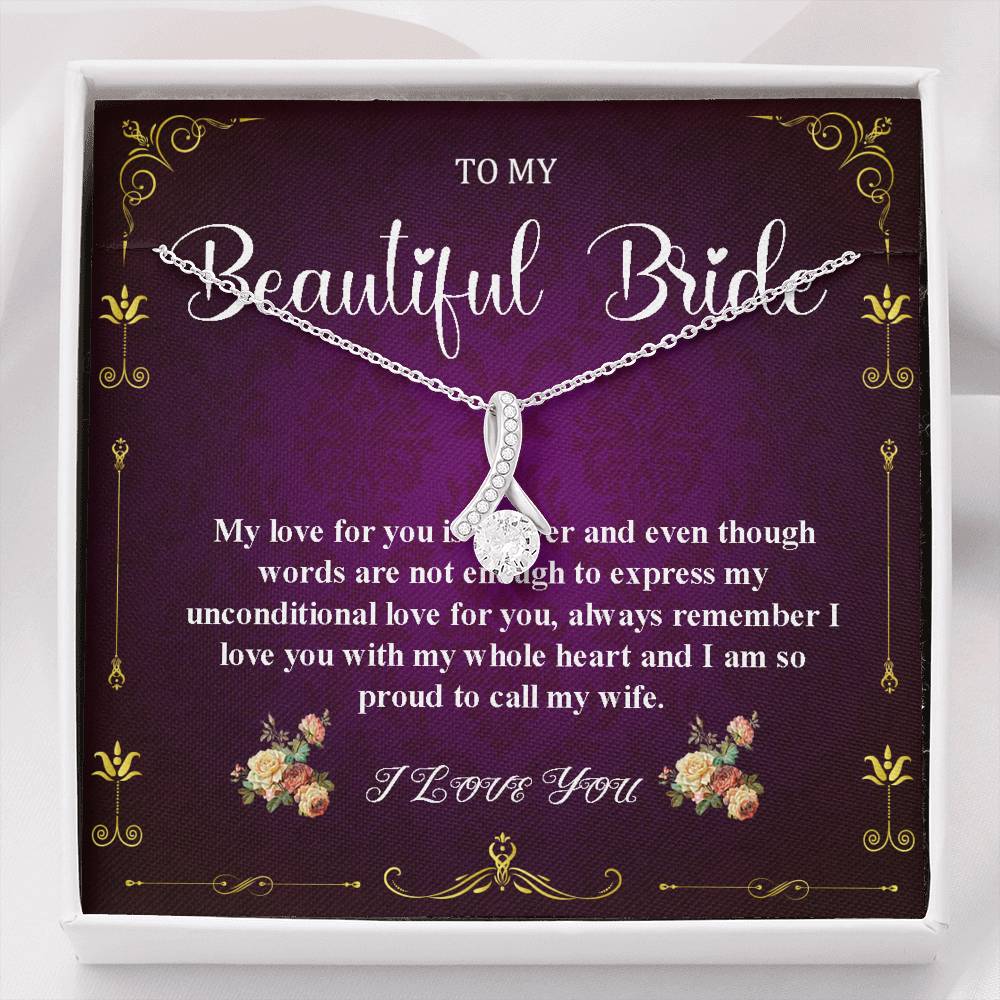 Alluring Beauty, Wedding Day Gift For Bride From Groom, To My Bride Gift From Groom, Groom To Future Wife, Engagement Gift For Her #0047