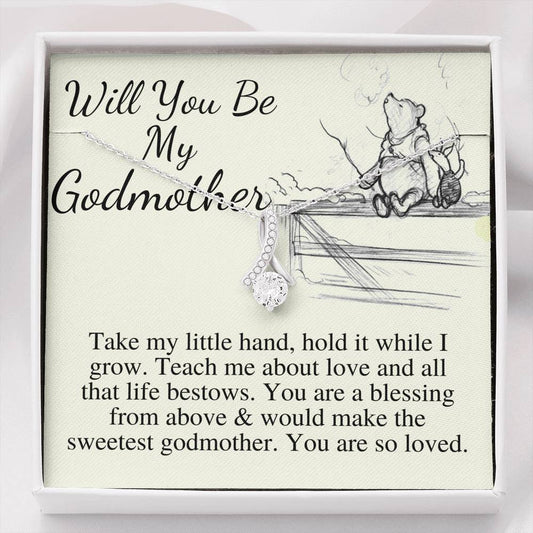 Will You be my Godmother? Godmother Proposal Necklace Gift Personalized Godmother Gift Godmother Proposal Jewelry, Gift From Godson #0460