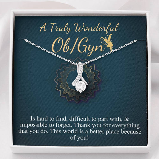 ObGyn Gift Necklace | Gift for Obstetrician Gynecologist | Gift for Ob/Gyn Necklace | A Truly Wonderful Ob/Gyn Gift, Alluring Beauty #0707