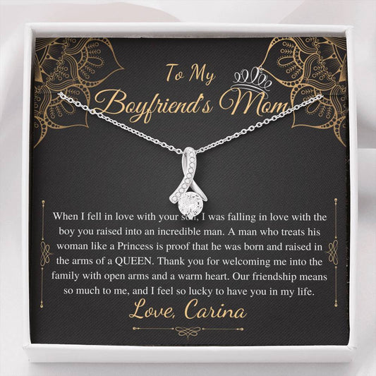 Gifts for Boyfriends Mom, Boyfriends Mom Birthday Gift, Boyfriends Mom Neckalce, Mothers Day Gift for Boyfriends Mom, Alluring Beauty #0421 carina
