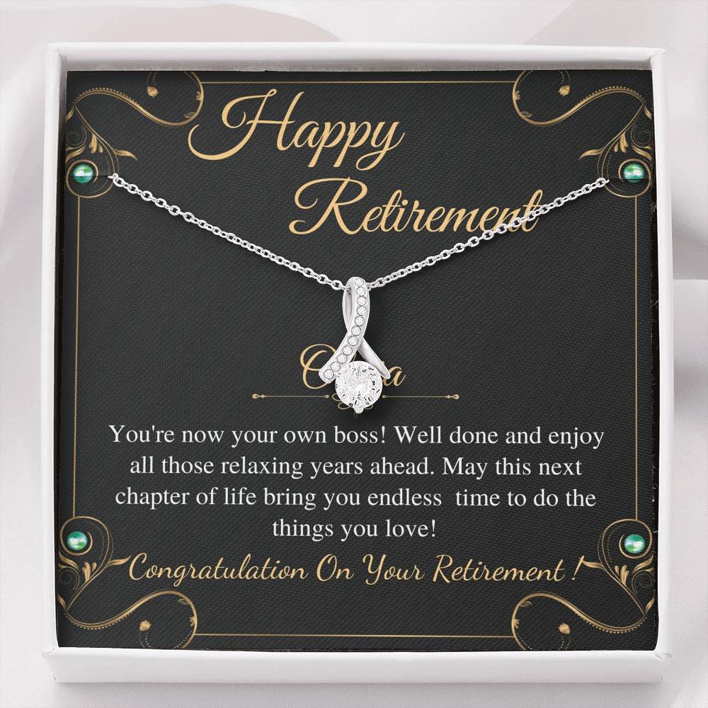 Retirement Gifts for Women Necklace, Retirement Necklace for Women Coworker Retirement Gift gifts, Teacher Retirement Gift
